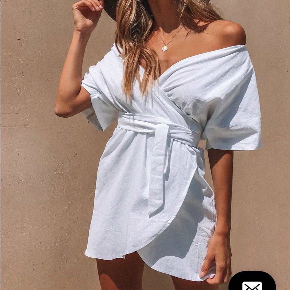 Off the shoulder mini dress